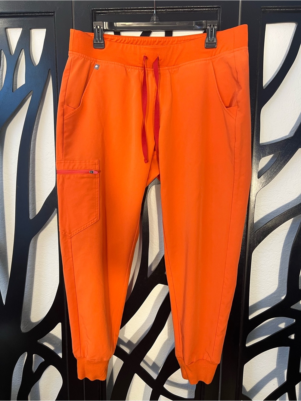 Figs Zamora Jogger Scrub Pants L/P Orange Technical Collection Medical Nurse